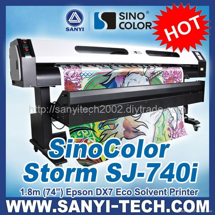 DX7 Eco Solvent Printer Sinocolor SJ740,1.8/3.2m