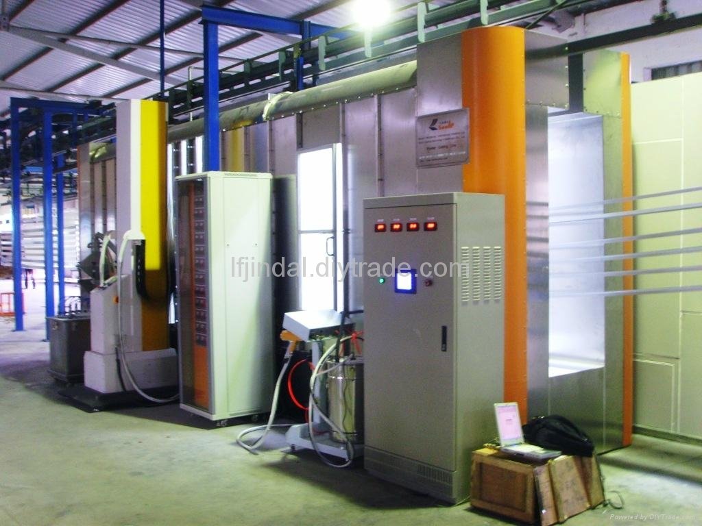 Automated Electrostatic Powder Coating Line With Accumulating Conveyor 2