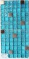 Colored Glaze Glass Mixed Stainless Steel Mosaic