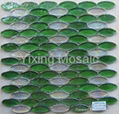 Oval Colored Glaze Glass Mosaic Pattern