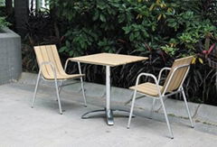 Plastic Wood Dining Set