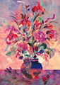 Flower canvas print oil painting