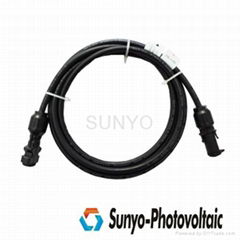 Cable assemblies with 2 meter pv cable and connector