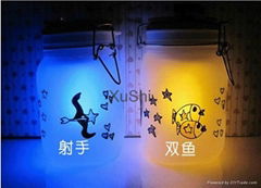 Solar energy Sun Jar (yellow and blue/ 7 color changing)