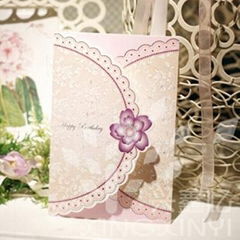 2012 wedding invitation card with specials paper and Gold stamping