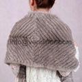 2011 New Fashion saphire mink knitted shawl 1