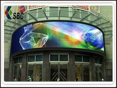 P16 outdoor full color led convex sharp display