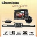 3.5" Wireless Car Reversing System, License plate backup camera Kit 