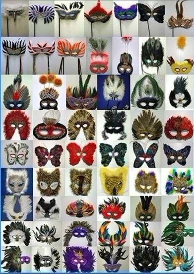 feather masks