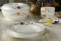 46 piece gold-inlayed bone china dinnerware set
