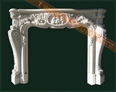 White Marble Fireplace Mantel