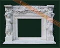 White Marble Fireplace Mantel 4