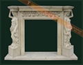 colored marble fireplace mantel 4