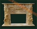 colored marble fireplace mantel 5