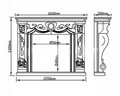 Natural Marble Electric Fireplace Frame 5