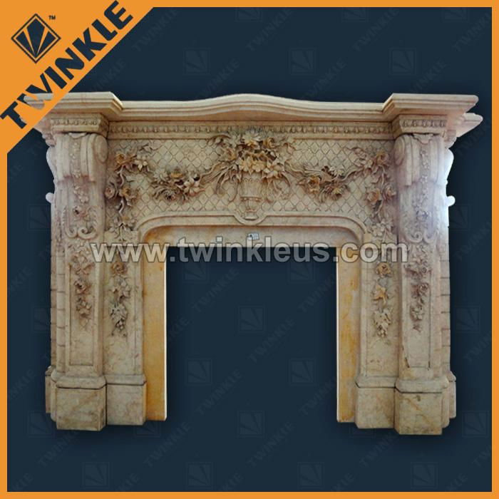 handmade natural marble fireplace mantel