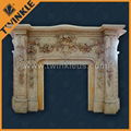 handmade natural marble fireplace mantel 1