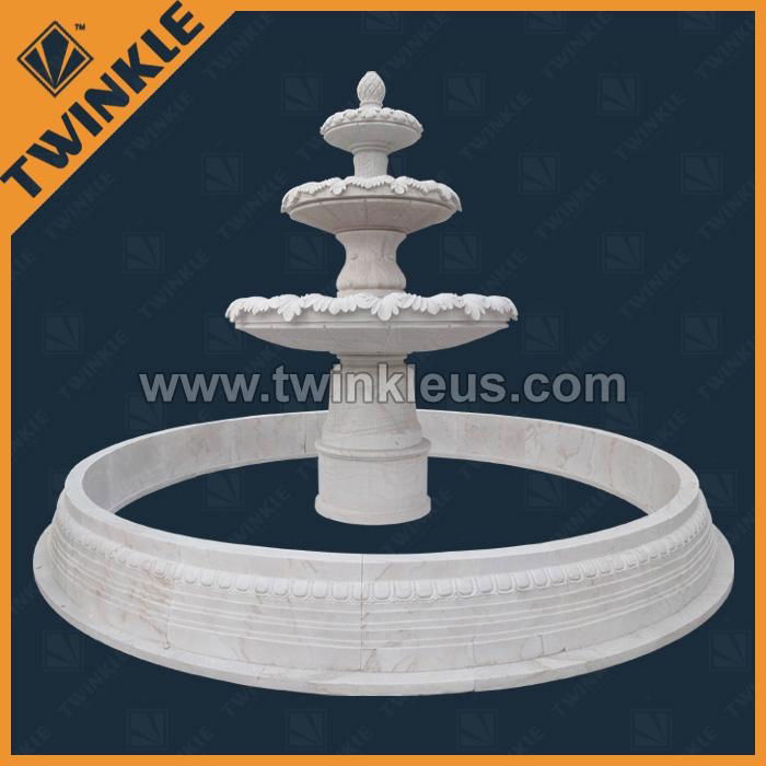 Natural white marble garden water fountain