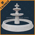 Natural white marble garden water fountain 1