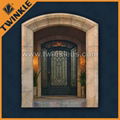 Arched decorative stone door surround