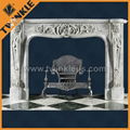 white marble fireplace surround