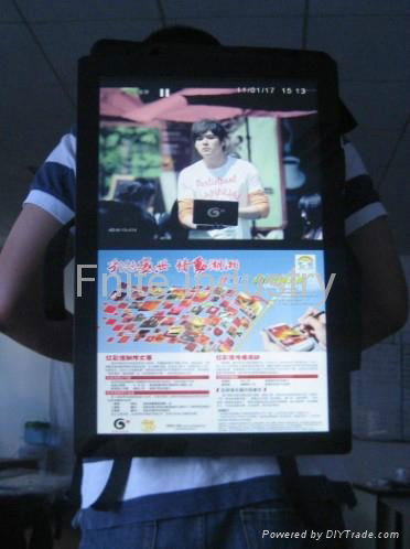 Fnite 22 inch backpack lcd advertising player