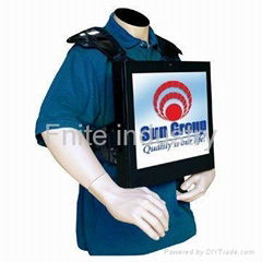 Fnite 17 inch backpack lcd advertising