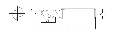 The ultramicron tungsten steel 3 edge aluminum use the face cutter  2