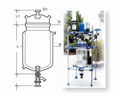 Glass reactive tank