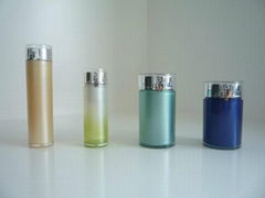 Cylinder Shaped Acrylic Airless Dispensing Bottle