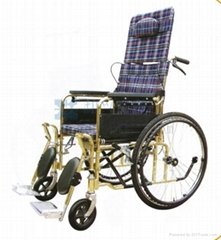 Gold-plated High Back Full-lying Wheelchair