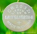 MITSUBISHI LiMn02 CR2032 3V Button Cell Battery 1