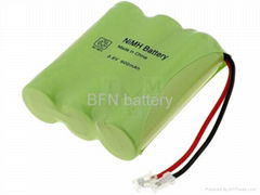Ni-MH AA600mAh 3.6V cordless phone battery pack