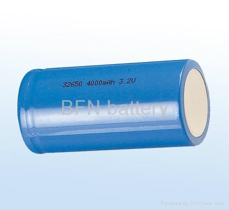 LiFePo4 32650 4000mAh 3.2V Cylindrical Rechargeable Battery