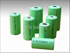 Ni-MH SC/C/D Size rechargeable batteries