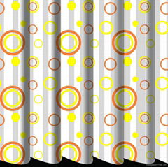 PVC shower curtains