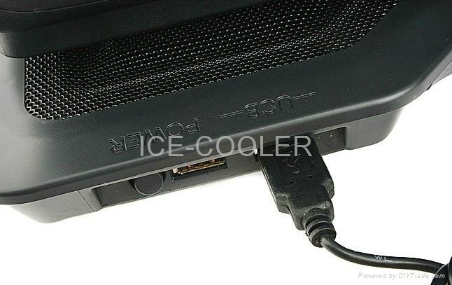 五風扇ICE-COOLER可調高度筆記本散熱器 4