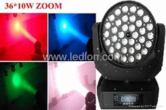 36pcs of 10W RGBW Zoom LED moving head