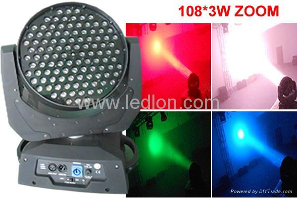 108pcs of 3W RGBW Zoom LED moving head wash 