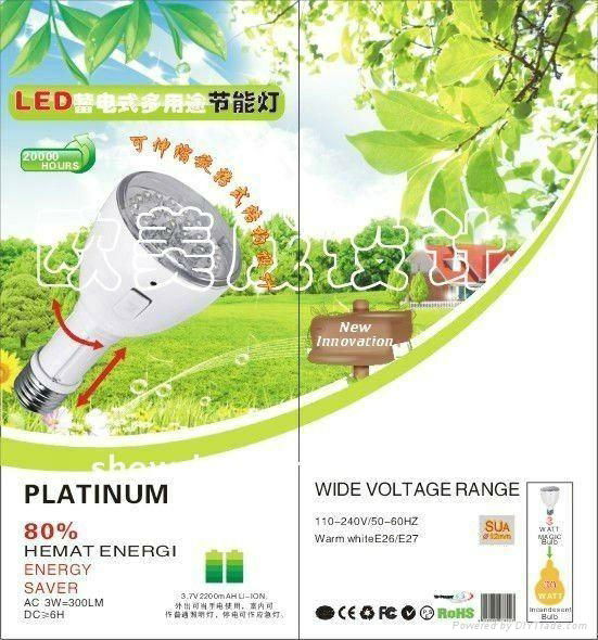 rechargeable LED energy saving light bulb with telescopic handle