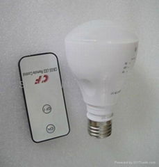 rechargeable LED light bulb with remote control