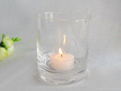 Clear Glass Candle Holder