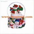 Snowman and Christmas Water Globe