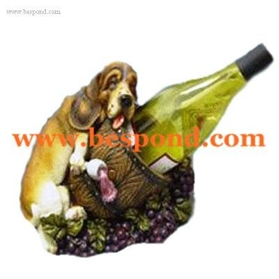Polyresin Dog Wine Glass Holder 