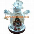 Illuminated Crystal Snow Cat Figurine