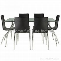 modern metal and glass dining table xydt-057