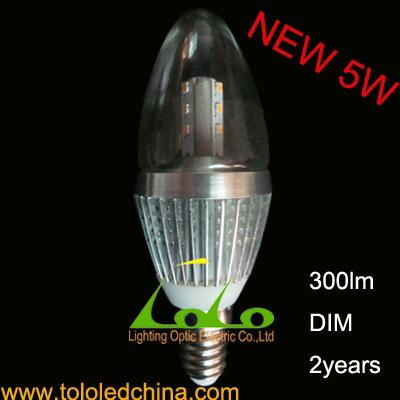 led candle bulb from 3w/4w/5w for crystal light