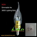 4w led candle bulb dimmable 360D