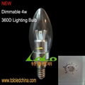 4w led candle bulb dimmable 360D Lighting 4