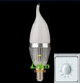 4W dimmable led cob candle bulb for crystal light 5